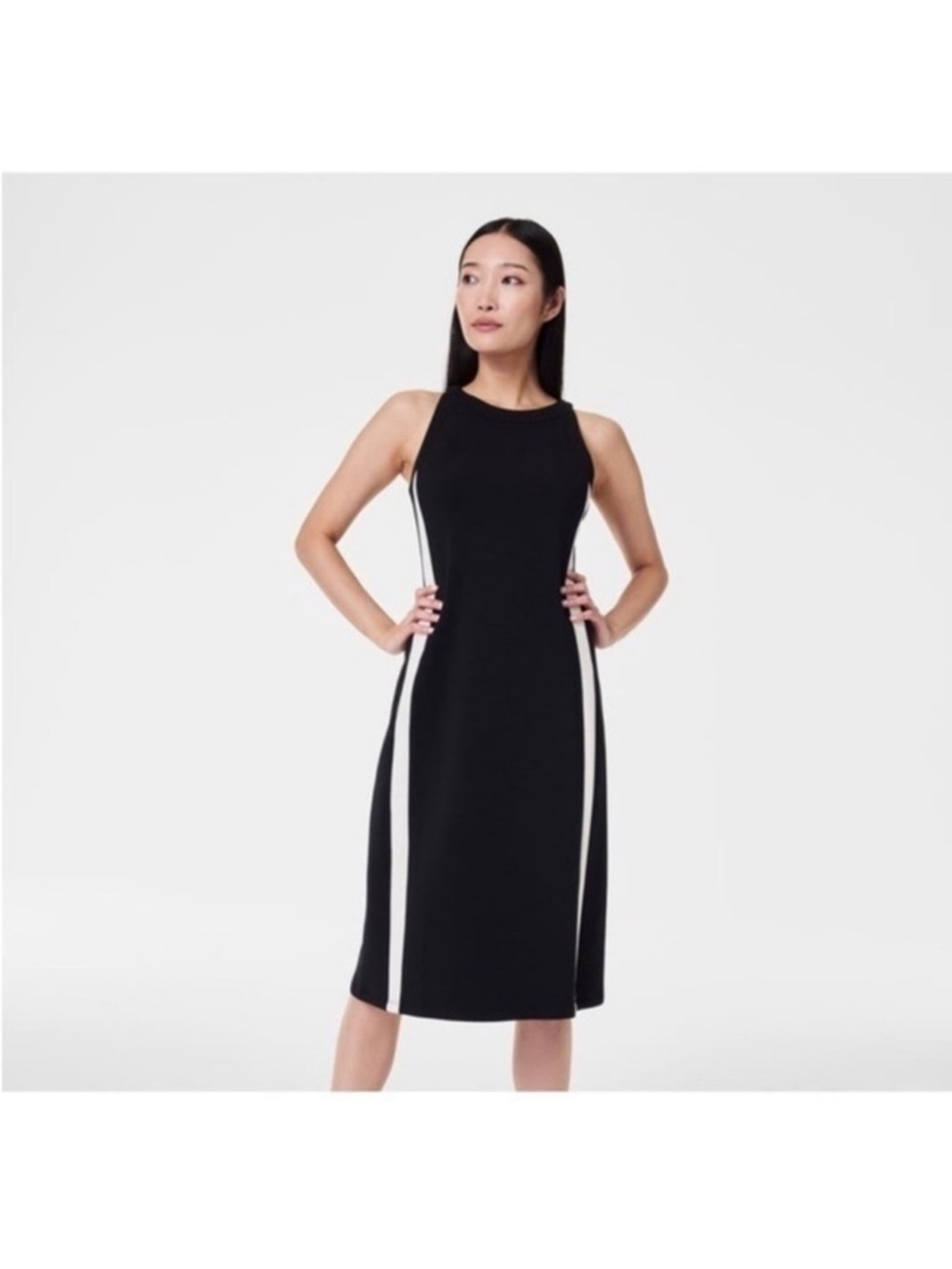 Spanx AirEssentials Side Stripe Tank Midi Dress